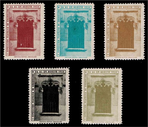 Granollers 1954, I Exposición Filatelica, colors.jpg