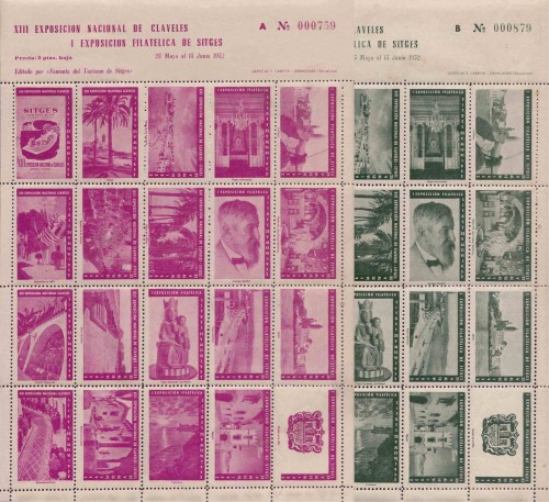 Sitges 1952, I Expo. Filatelica (rosa, verde).jpg