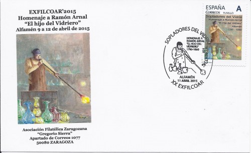 Alfamen. 2015-04-09 al 12. Exfilcoar 2015. Sobre con soplador de vidrio. Matasellado. Baja.jpg