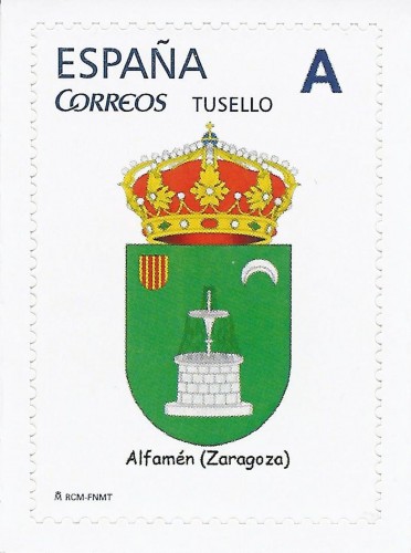 Alfamen. 2015-04-09 al 12. Exfilcoar 2015. Sello personalizado. Escudo. Baja.jpg