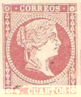 TIPO V SOBRE PAPEL LISO, COLOR CARMÍN. NÚMERO 48D TIPO V
