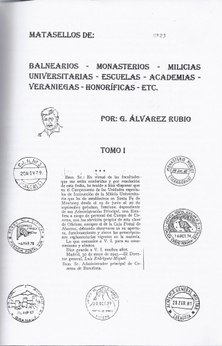 051. Matasellos de Balenarios - Monasterios - Milicias Universitarias - Escuelas - Academia - Veraniegas - Honoríficas - Etc. Tomo I. Nº 23. Baja.jpg