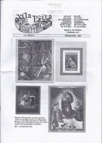 Vilaposta. Butlletí Cultural Associació Filatélica i Numismática 'Rei en Jaume I'. III Época. Primavera 2003. Baja.jpg