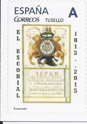 2015-06-08 al 14. Exposición Filatélica y Coleccionismo. Bicentenario de la Leal Villa de El Escorial. Sello personalizado. Baja.jpg