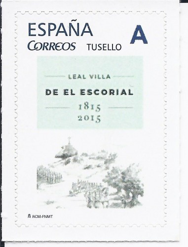 2015-06-08 al 14. Exposición Filatélica y Coleccionismo. Bicentenario de la Leal Villa de El Escorial. Sello personalizado. Ayuntamiento. 2. Baja.jpg