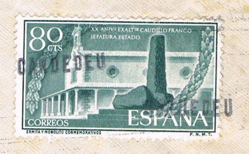 CARDEDEU, un lineal usado en 1957 longitud 18 mm