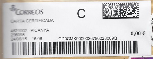 Etiqueta térmica digital. 4621002 - Picanya. 296098. Carta certificada. 0,00. 2015-06-24. 15.06.jpg