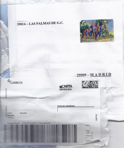 Etiqueta térmica digital. Grande. Carta certificada. Las Palmas de Gran Canaria. Sin identificar. 325752. En blanco. 2015-06-30. Sobre. Baja.jpg