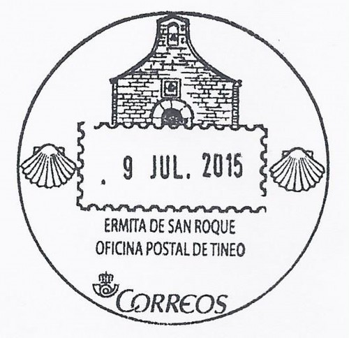 Matasellos turístico. 2015-07. Ermita de San Rqoue. Tineo. 2015-07-09. FASFIL. Matasellos. Baja.jpg
