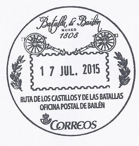 Matasellos turístico. 2015-06. Batalla de Bailén. Bailén. 2015-07-17. Matasellos. Baja.jpg