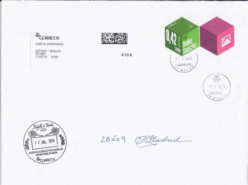 Etiqueta térmica digital. 2371001 - Bailen. 371900. Carta ordinaria. 0,13. 3,7x9,9. 2015-07-17. 13.56. Sobre matasellado. Baja.jpg