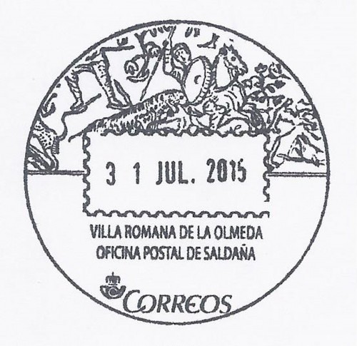 Matasellos turístico. Saldaña. Villa Romana de la Olmeda. 2015-07-31. Baja.jpg