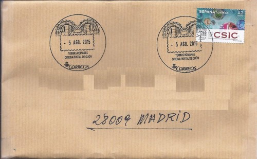 Matasellos turístico. Gijón. Termas Romanas. 2015-08-05. 3. Carta completa. Baja.jpg
