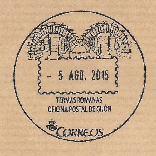 Matasellos turístico. Gijón. Termas Romanas. 2015-08-05. 2. Baja.jpg