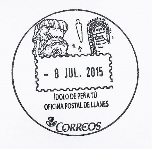 Matasellos turístico. Llanes. Ídolo de Peña Tú. 2015-07-08. Baja.jpg