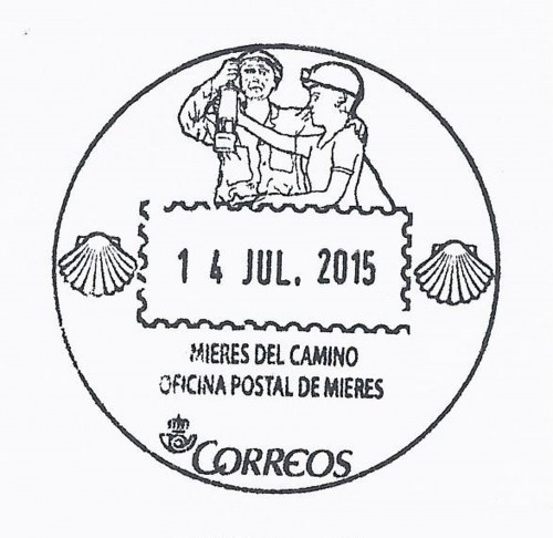 Matasellos turístico. Mieres. Mieres del Camino. 2015-07-14. Baja.jpg