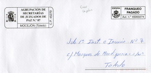 Juzgado de paz.Mocejon