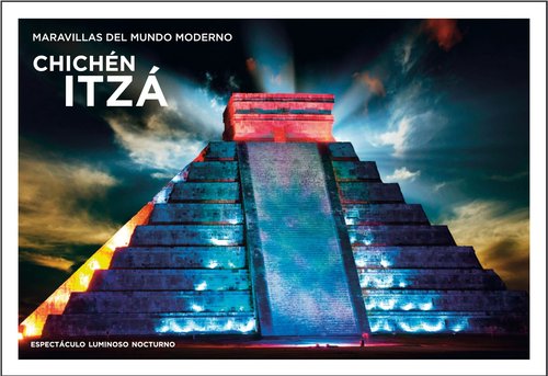 2015-09-30. Maravillas del Mundo Moderno. Chichén Itzá. Tarjeta Entero Postal. Reverso. Boceto. Baja.jpg