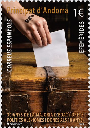 Andorra. 2015-09-08. Efemerides. 30 anys de la majoria d'etat. Boceto. Baja.jpg