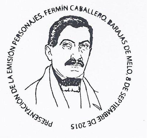 2015-09-08. Personajes. Fermín Caballero. Presentación. 08-09-2015. Matasellos. Baja.jpg