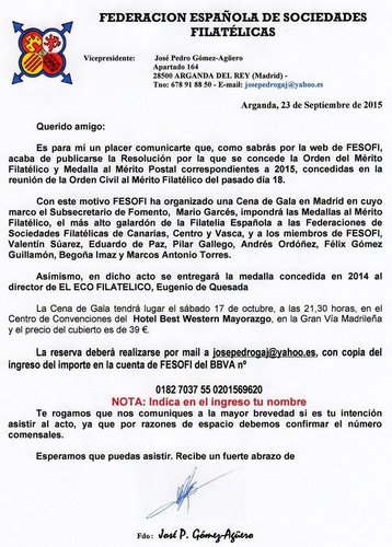 2015-10-17. Cena Entrega Medallas del Mérito Filatélico 2015. Baja.jpg