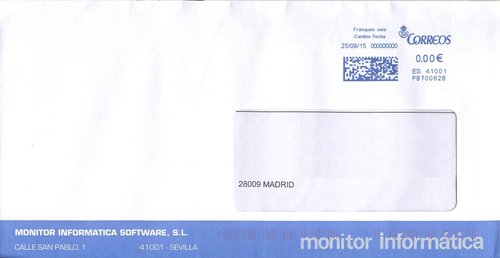 Franqueo digital. Azul. PB700628. 41001. Franqueo cero. Cambio Fecha. 2015-09-25. Carta. Baja.jpg