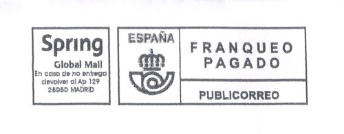 Franqueo Pagado. Publicorreo. Spring Global Mail. 2015-10-01. Baja.jpg