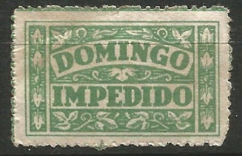 Domingo impedido verde claro, dentado a confirmar 13