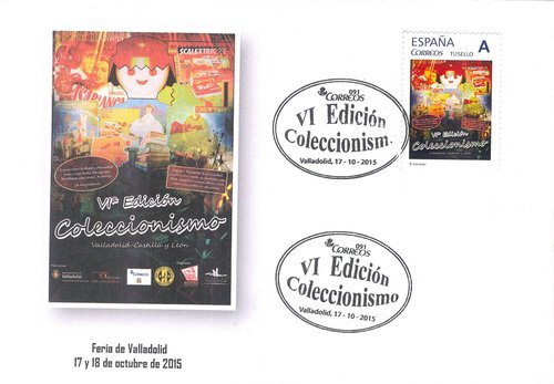 Valladolid. 2015-10-17 y 18. VI Edición Coleccionismo. Sobre ilustrado. Anverso. Baja.jpg