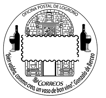 Matasellos turístico de Logroño