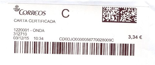 Etiqueta térmica digital. 1220001 - Onda. 312710. Carta certificada. 3,34. 3,7x9,9. 2015-12-03. 10.34. Baja.jpg