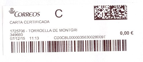 Etiqueta térmica digital. 1725706 - Torroella de Montgri. 349660. Carta certificada. 0,00. 3,7x9,9. 2015-12-07. 11.13. Baja.jpg