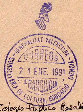 FRAN EDU Castellon Conselleria Cultura, Educacio i Ciencia 1993 Tipo 2.jpg