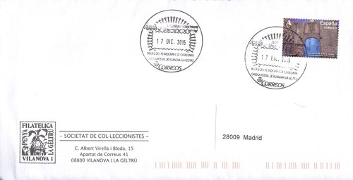 Matasellos turístico. Vilanova i la Geltrú. Museu del Ferrocarril de Catalunya. 2015-12-17. Sobre. Baja.jpg