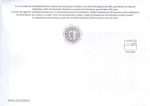 Sello personalizado. Valladolid. 2015-12-21. 500 Anos Bomberos. Sobre reverso. Baja.jpg