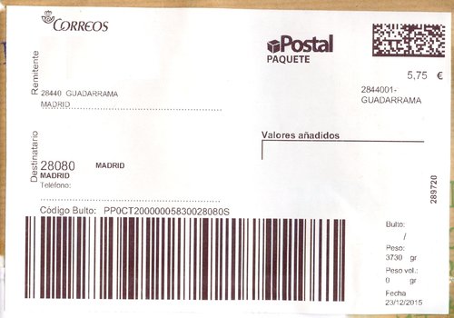 Etiqueta termica digital. Grande. Postal paquete. 2844001-Guadarrama. 289720. 5,75. 9,9x14,5. 2015-12-23. Baja.jpg