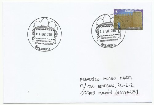 Matasellos turístico Figueres (Museu Dalí)