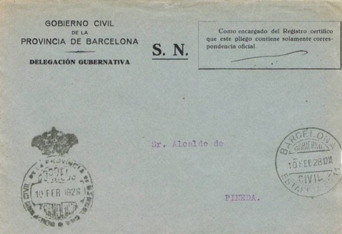 BARCELONA Gobierno Civil 1928