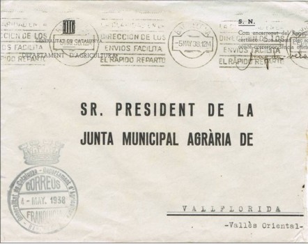 BARCELONA Generalitat Agricultura 1938