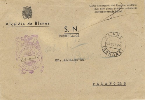 BLANES, alcaldia 1944