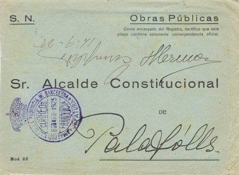 BARCELONA, Obras publicas 1925