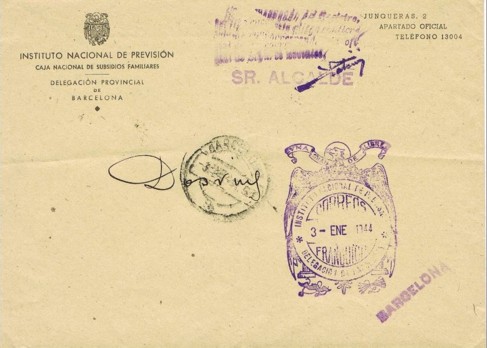 BARCELONA, Instituto Nacional de Prevision 1944