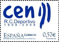 REAL CLUB DEPORTIVO DE LA CORUÑA. 1906-2006. Emisión: 2006.
