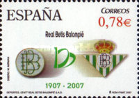 REAL BETIS BALOMPIÉ. 1907-2007. Emisión: 2007.