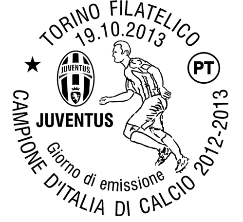 JUVENTUS DE TURÍN. Matasello de 1º Día de Torino. 19 de Octubre de 2013.