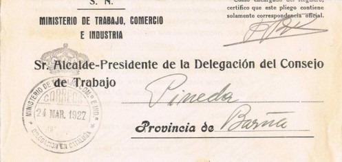 MADRID, Ministerio del trabajo 1927