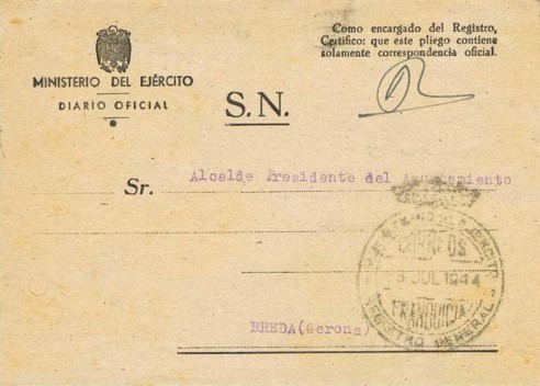 MADRID, Ministerio del ejercito 1944