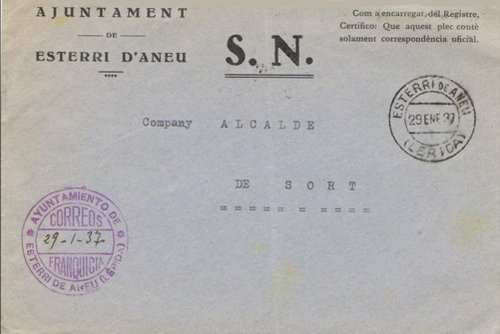 ESTERRI d'ANEU (Lerida) 1937. Corona decapitada