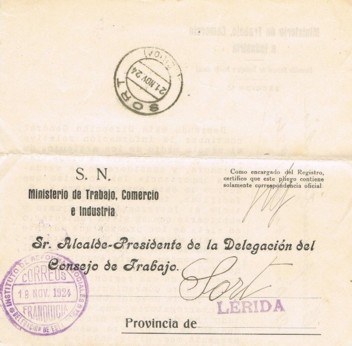 MADRID, Instituto Reformas Sociales 1924