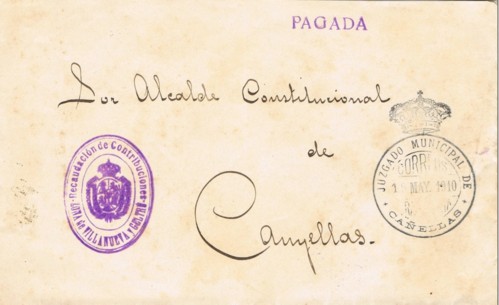 CAÑELLAS, Juzgado Municipal 1910